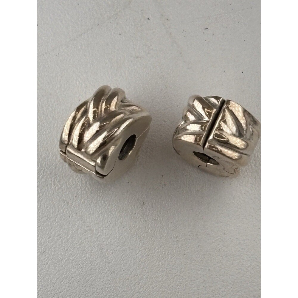 NEW Set of 2 Pandora Sterling Silver Forget Me Knot Bead Charms 790484 STOCK
